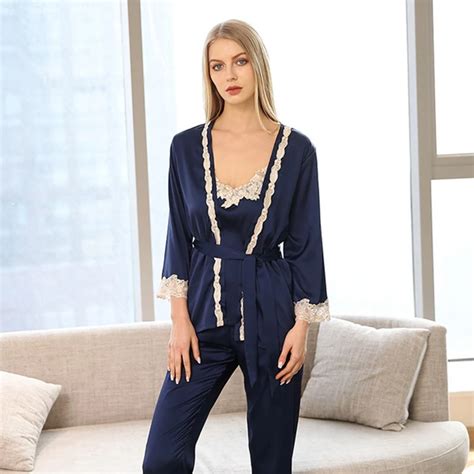 3 piece pajama set with robe